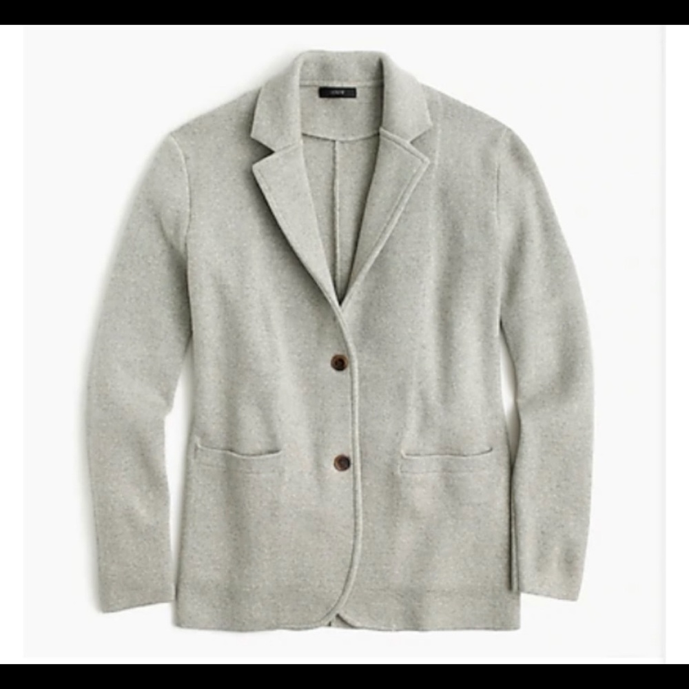 J. Crew merino sweater blazer XS heather gray